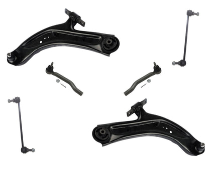 Front Lower Control Arms Inner Outer Tie Rods & Links For Nissan Rogue 2014-20