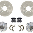 Rear Wheel Bearings Rotors Ceramic Pads & Parking Shoes Fits 06-10 Kia Optima