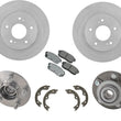 Rear Wheel Bearing Rotors Brake Pads & Parking Shoes Fits Nissan Maxima 2003