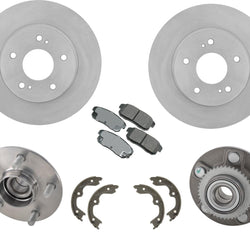 Rear Wheel Bearing Rotors Brake Pads & Parking Shoes Fits Nissan Maxima 2003