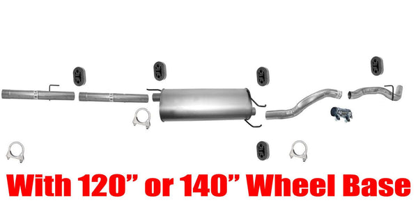 Muffler Exhaust System 120 140 Inch Wheel Base for Dodge Ram 1500 5.7L 06-08