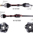 Front CV Axles Wheel Hub Bearings For 2014-2020 Nissan Rogue Front Wheel Drive