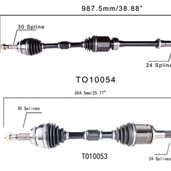 Eje delantero izquierdo y derecho CV para Toyota Camry HYBRID 2.5L 12-17