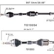 Kits de rodamientos de cubo de rueda y eje CV delantero para Toyota Camry HYBRID 2.5L 12-17