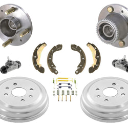 Rear Bearings Drums Shoes Hardware Kit Fits Chevrolet Aveo With ABS 07-11