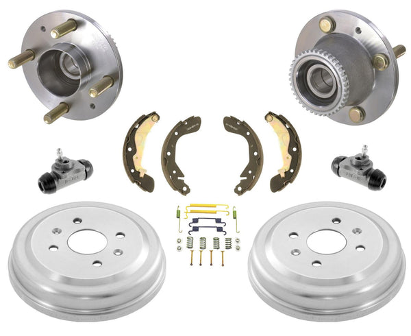 Rear Bearings Drums Shoes Hardware Kit Fits Chevrolet Aveo With ABS 07-11