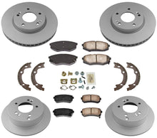 Brake Rotors Brake Pads Shoes Spring Kit for Kia Sportage Front Wheel Drive 2011