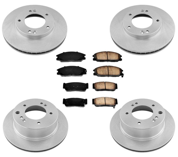 Front & Rear Brake Rotors + Ceramic Brake Pads for KIA Sorento 6PC Kit 2003-2006