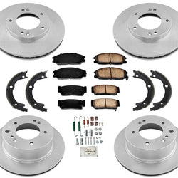 Rotores de freno delantero y trasero y pastillas de freno de cerámica para KIA Sorento 8PC Kit 2003-2006