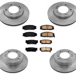 Front & Rear Brake Rotors & Ceramic Brake Pads for KIA Sorento 6PC Kit 2007-2009