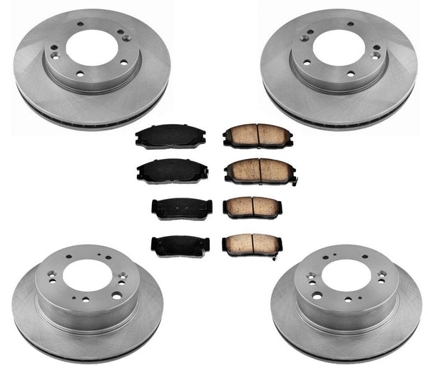 Front & Rear Brake Rotors & Ceramic Brake Pads for KIA Sorento 6PC Kit 2007-2009