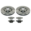 Front Rotors & Brake Pads for Mercedes-Benz E320 4 Matic 04-05 All Wheel Drive