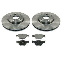 Rotores delanteros y pastillas de freno para Mercedes-Benz E320 4 Matic 04-05 tracción total