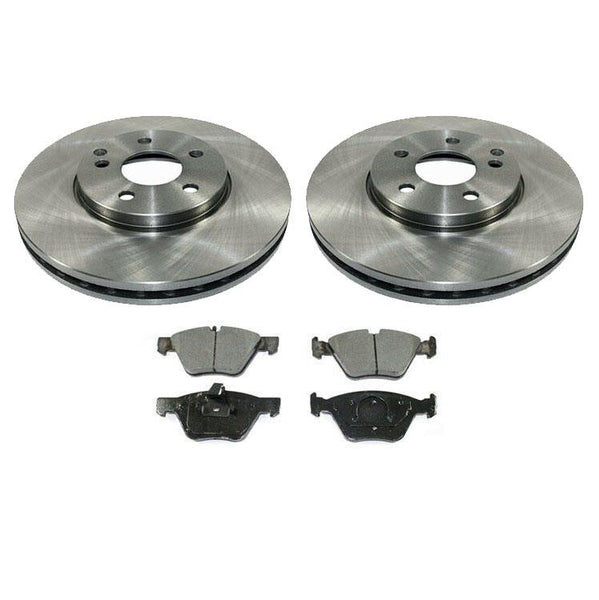 Front Rotors & Brake Pads for Mercedes-Benz E320 4 Matic 04-05 All Wheel Drive