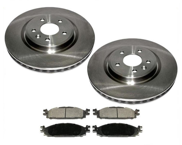 11-19 Ford Explorer 325MM 12 51/64 Standard Front Brake Rotors & Ceramic Pads