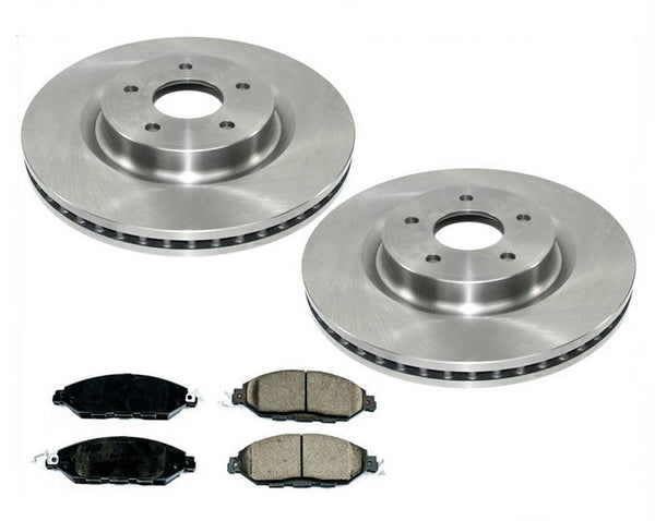 Front Brake Disc Rotors Ceramic Disc Brake Pads For 2013-2019 Nissan Pathfinder