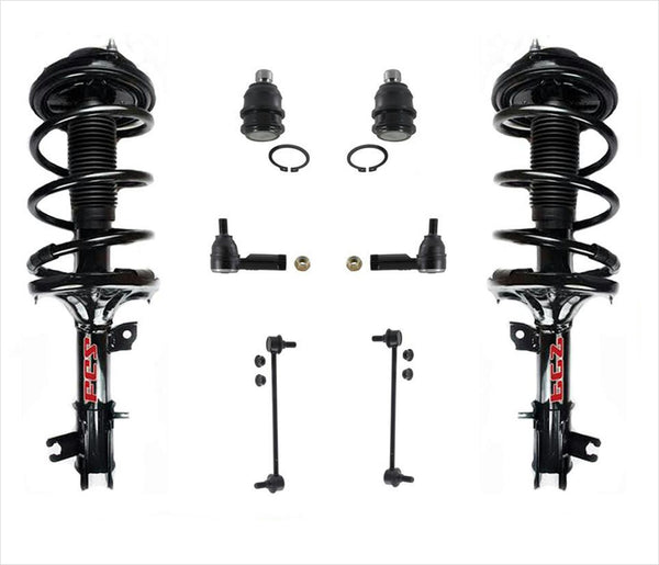 Front Struts Links Tie Rods Kit for 04-06 Santa Fe Automatic Trans 4 Wheel Drive