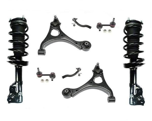 Barras de acoplamiento y enlaces de brazos de control de puntales completos delanteros para Honda Civic EX 2006-2011