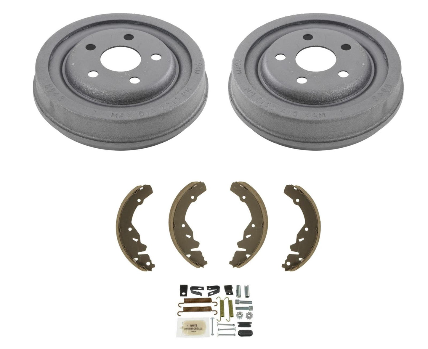 Fits 01-04 PT Cruiser 8.66 - 220MM No ABS No Turbo Brake Drums & Shoes & Springs