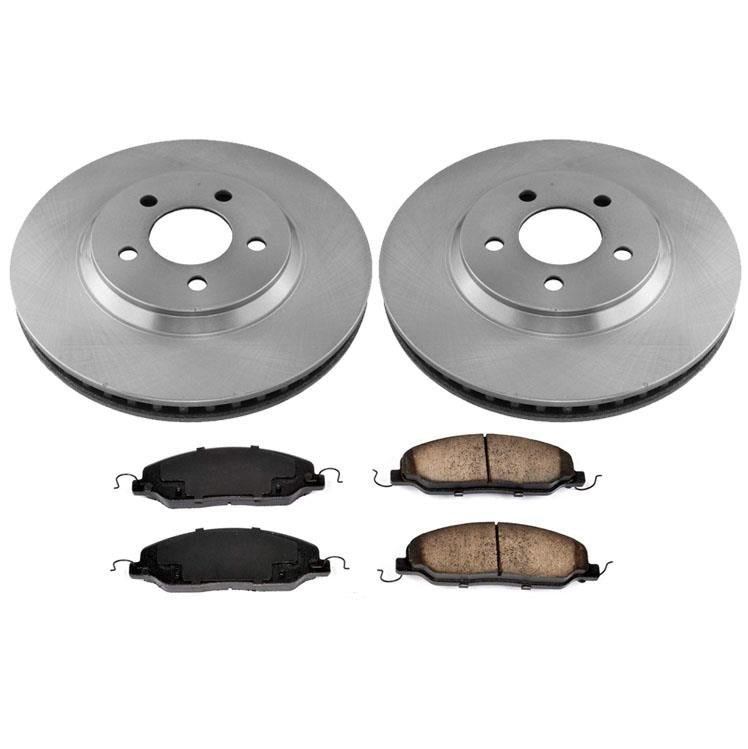 Front Brake Rotors & Ceramic Brake Pads For Ford Mustang GT 4.6L 2005-2010