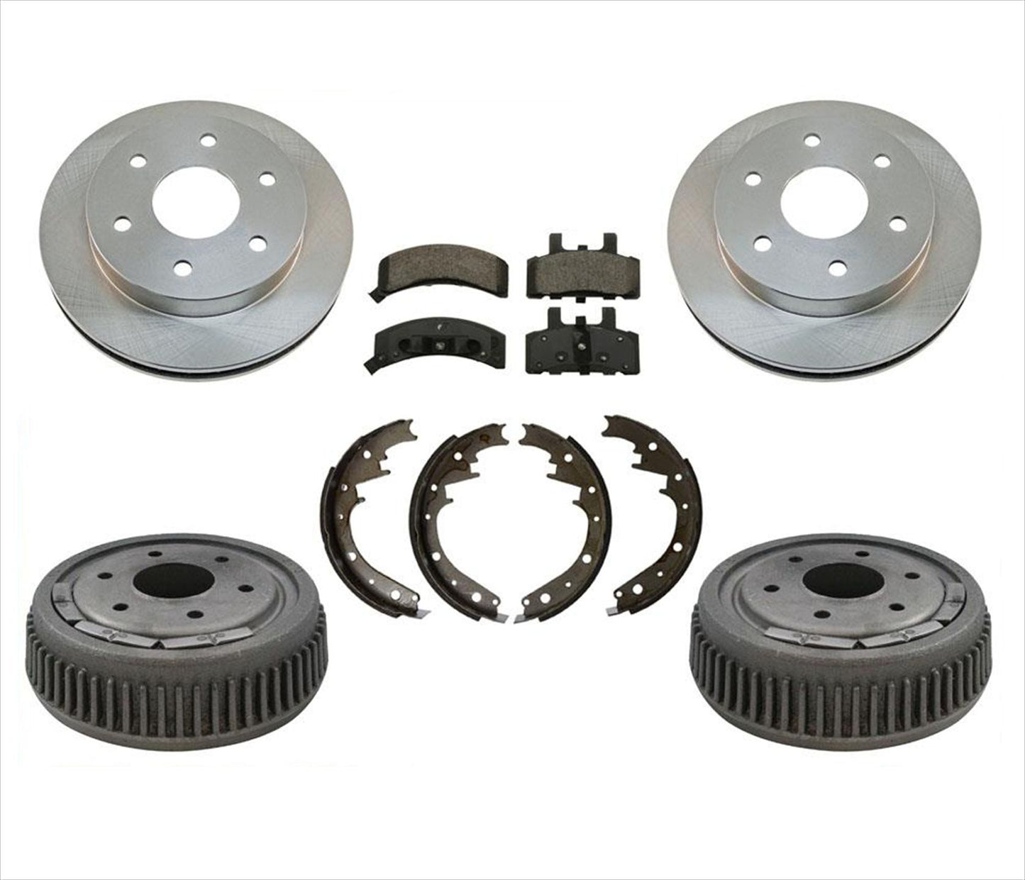 Rotors Drums Brake Kit Fits 92-99 Suburban 1500 4 Wheel Drive W/ 11 Inch Drum