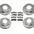 FRONT & REAR 4 Brake Rotors & 2 Ceramic Pads for 03-09 Hummer H2