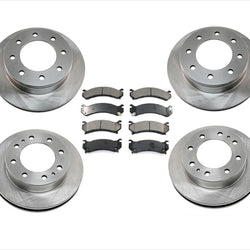 FRONT & REAR 4 Brake Rotors & 2 Ceramic Pads for 03-09 Hummer H2