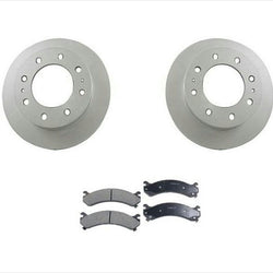 Fits For 03-09 GM Hummer H2 8 Stud Front Rotors and Ceramic Pads 3pc Kit