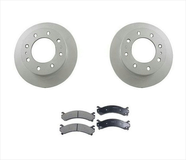 Fits For 03-09 GM Hummer H2 8 Stud Front Rotors and Ceramic Pads 3pc Kit
