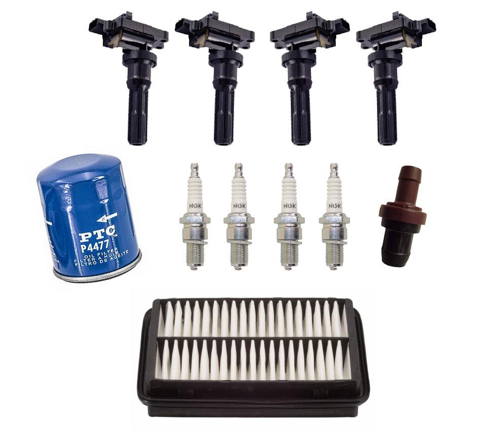 Bobinas de encendido directo + bujías + filtros para Suzuki Aerio 2.3L 04-07