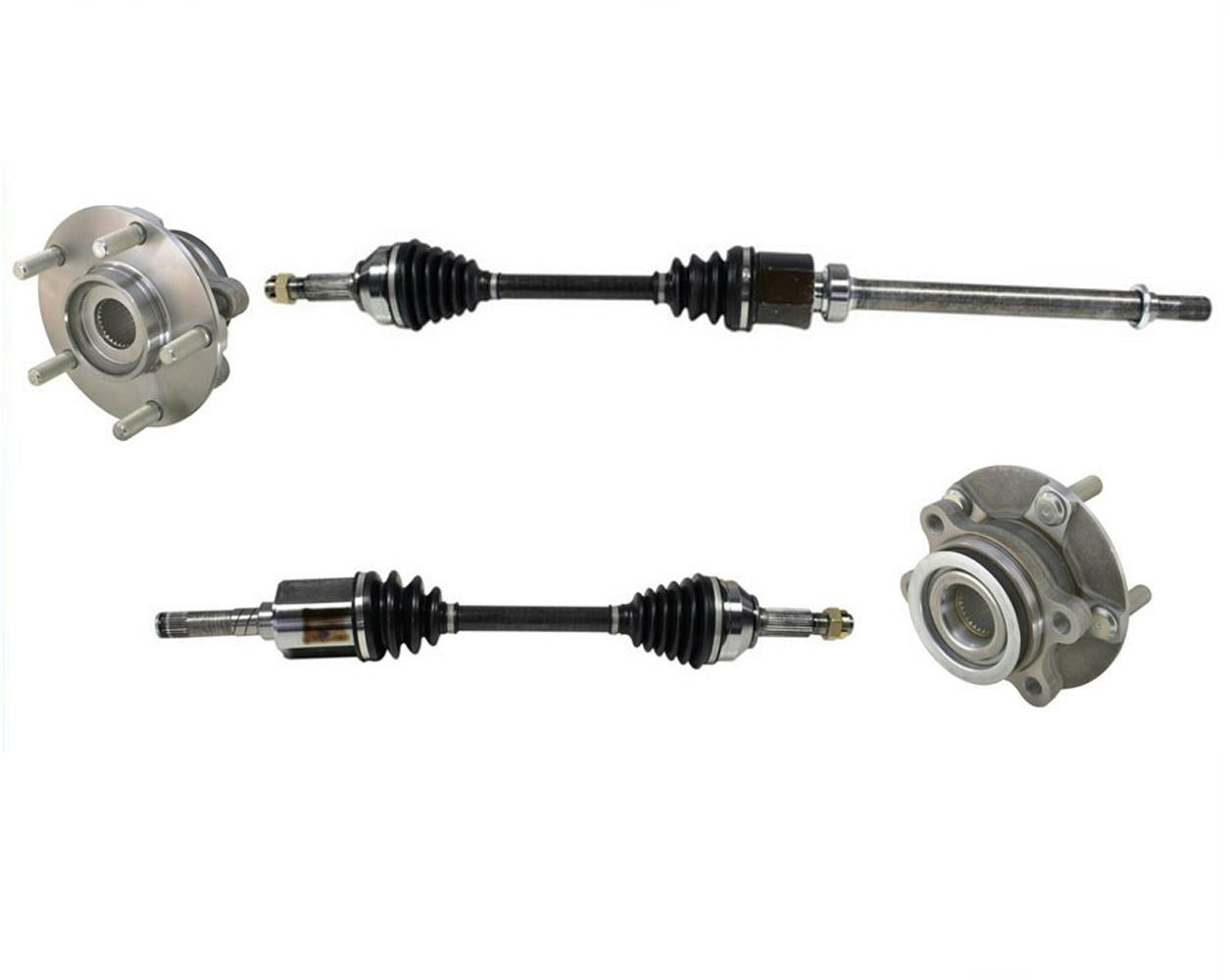 Front Wheel Hub Bearings & CV Axles Fits Nissan Rogue 08-13 All Wheel Drive