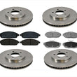 Rotores de disco de freno delanteros y traseros y pastillas de freno de cerámica para Ford Mustang 2005-2010 4.0L