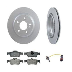Fits For Mercedes Benz 03-06 S430 S500 4Matic Rear Brake Rotors & Pads Sensors