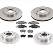 Front & Rear Brake Rotors & Ceramic Brake Pads for FORD Mustang 1999-2004