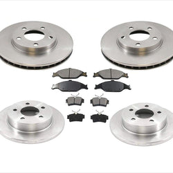 Rotores de freno delantero y trasero y pastillas de freno de cerámica para FORD Mustang 1999-2004