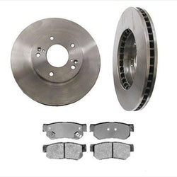 Rotor de freno de disco trasero con pastillas traseras de cerámica para Sonata 2.4L 06-09 