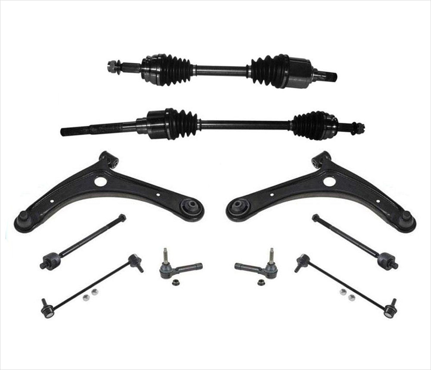 Front Axles & Control Arms 8pcs Fits Jeep Compass 4 Wheel Drive Automatic 07-12