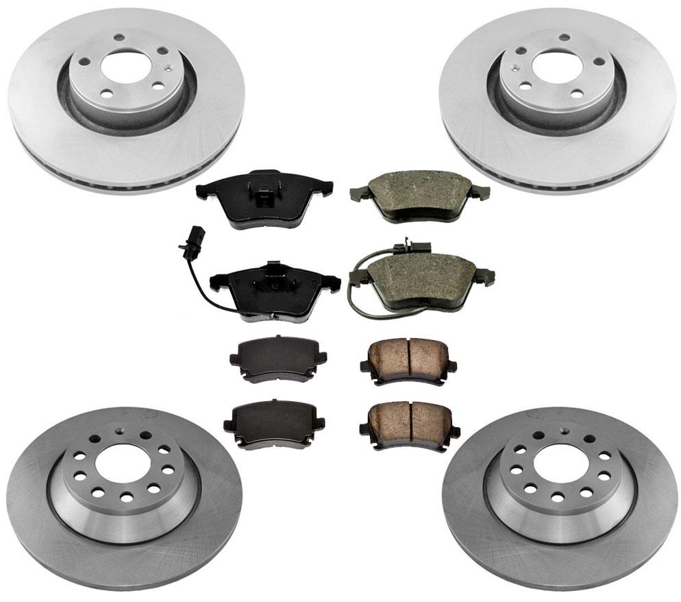 Pastillas de freno de cerámica para rotores de freno delantero y trasero de 321MM para Audi A6 Quattro 2006-2011