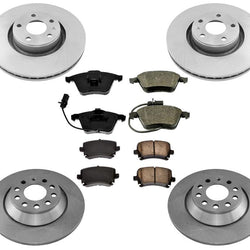 Pastillas de freno de cerámica para rotores de freno delantero y trasero de 321MM para Audi A6 Quattro 2006-2011