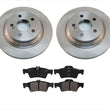 04-06 E500 07-09 E550 4 Matic AWD (2) REAR Brake Rotors & Ceramic Pads REAR