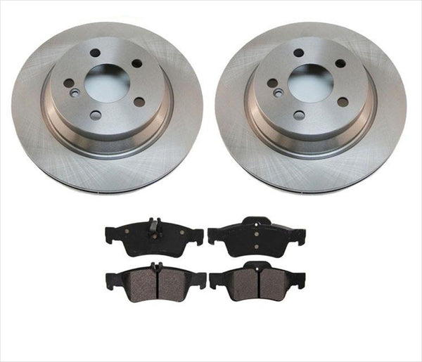 04-06 E500 07-09 E550 4 Matic AWD (2) REAR Brake Rotors & Ceramic Pads REAR