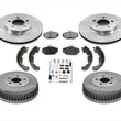 After Pro Date 08/03/95 to 98 Windstar Rotors Pads Rear Brake Drums Shoes 7pc