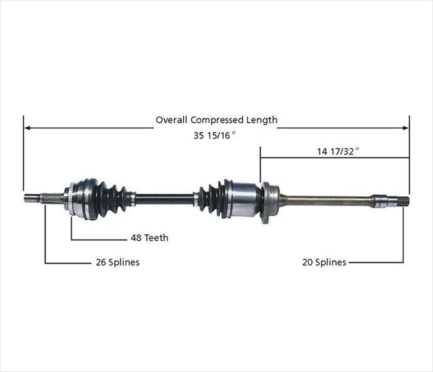 Se adapta a Toyota 00-2005 Celica 1.8L GTS lado del pasajero nuevo eje de transmisión CV