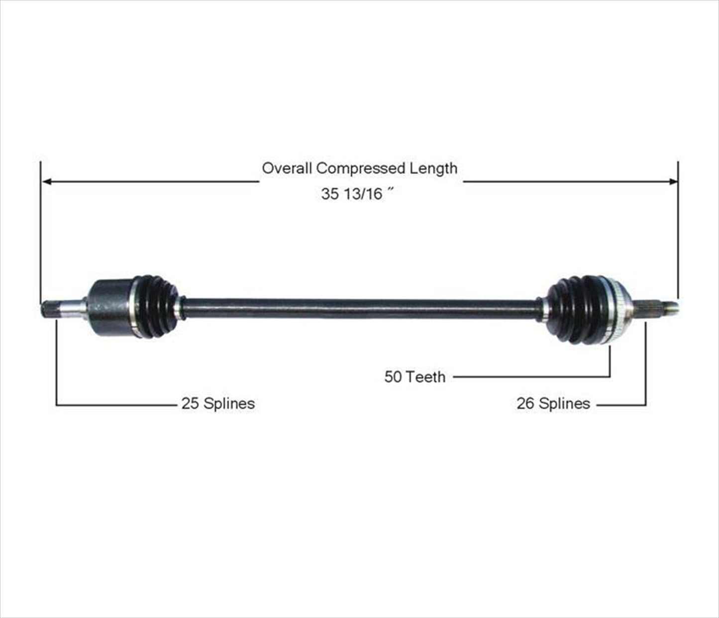 Front Drivers Side CV Joint Axle Shaft for 92-00 Honda Civic