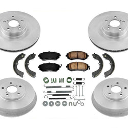 Rotores delanteros Tambores traseros Pastillas de freno Zapatas Resortes para Subaru Forester 2.5L 03-08