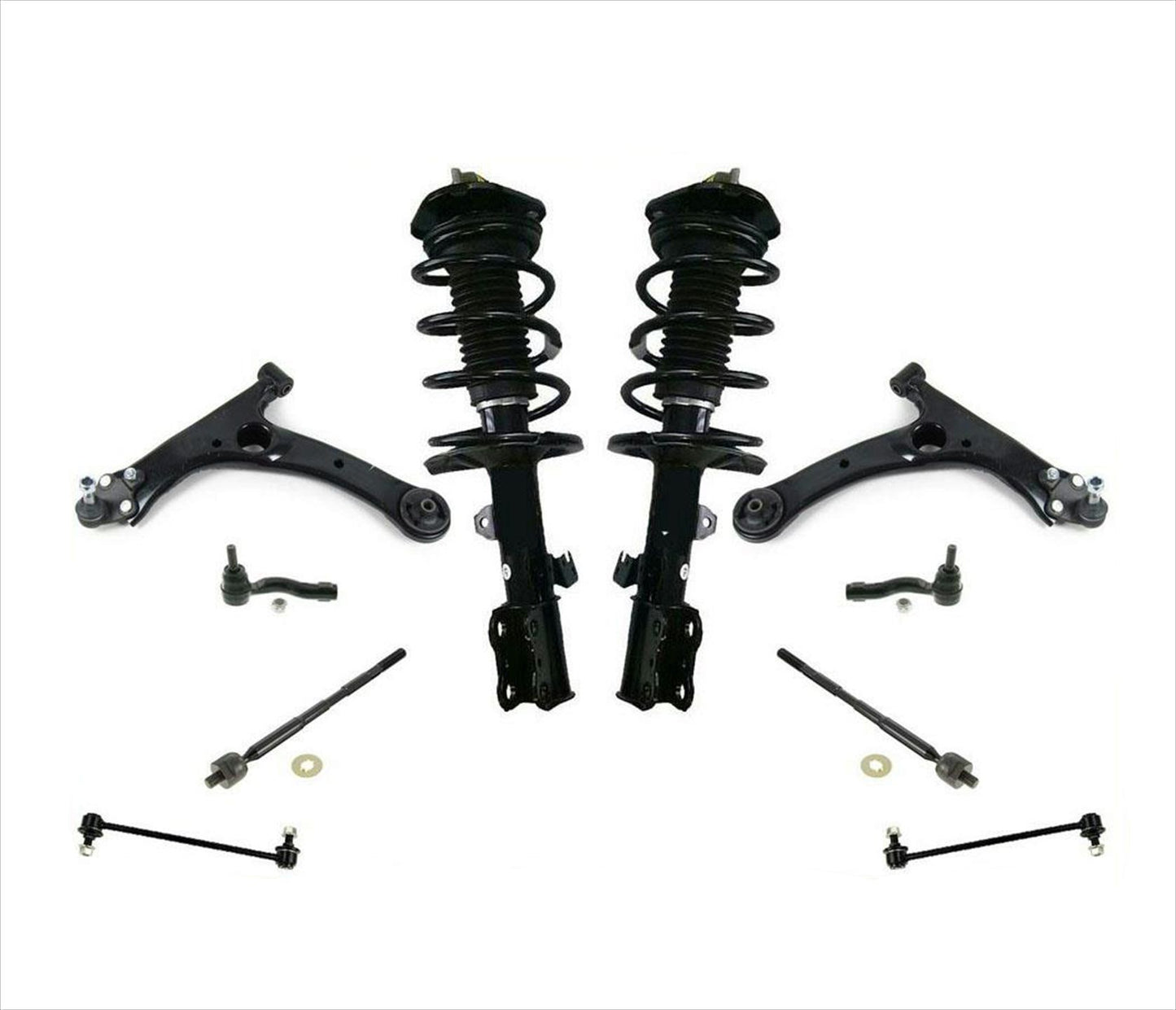 Frt Coil Spring Struts Control Arms Joints Tie Rods 05-10 Scion TC Automatic 10p