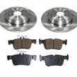 Rear Brake Disc Rotor Rotors & Brake Ceramic Pad Pads for 2013-2014 Ford Fusion