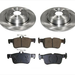 Rear Brake Disc Rotor Rotors & Brake Ceramic Pad Pads for 2013-2014 Ford Fusion