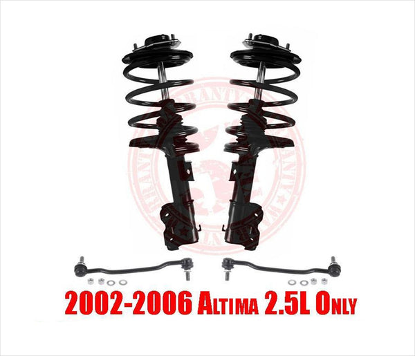 Front Spring Struts Sway Bar Links Fits Nissan Altima 2002-2006 2.5L Engine