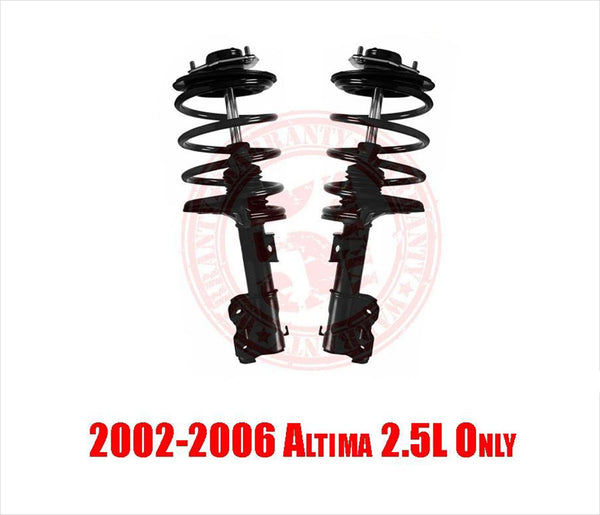 Front Left & Right Strut & Coil Spring Fits Nissan Altima 2002-2006 2.5L Engine